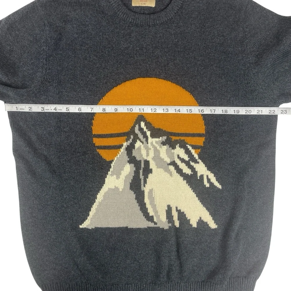 Wind River Heritage Mens Knit Mountain Sunset Graphic Crewneck Sweater Size L - Picture 8 of 8